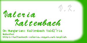 valeria kaltenbach business card